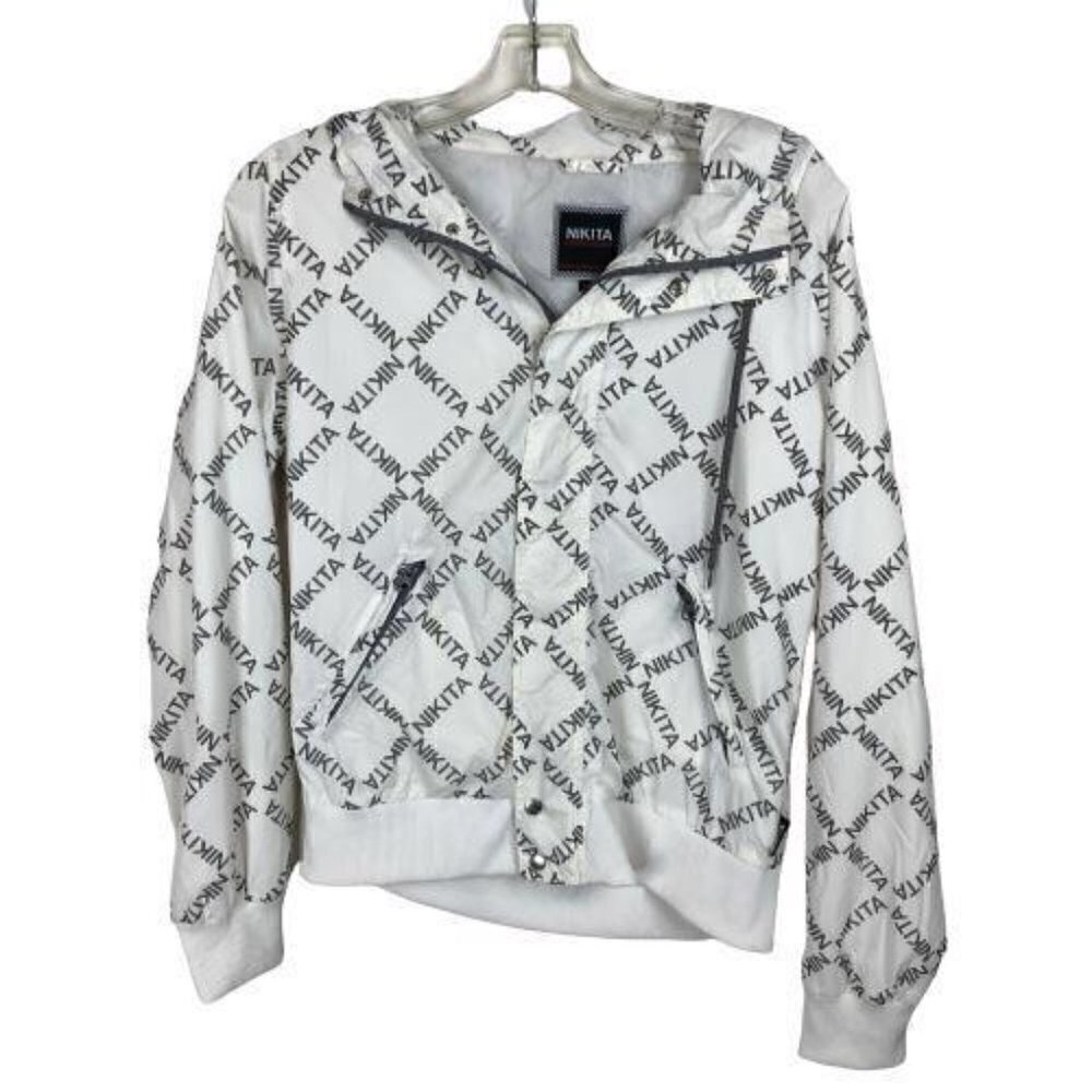 Nikita Full Zip Hoodie Jacket Size M Pockets Long Sleeves Logo Printed 3067